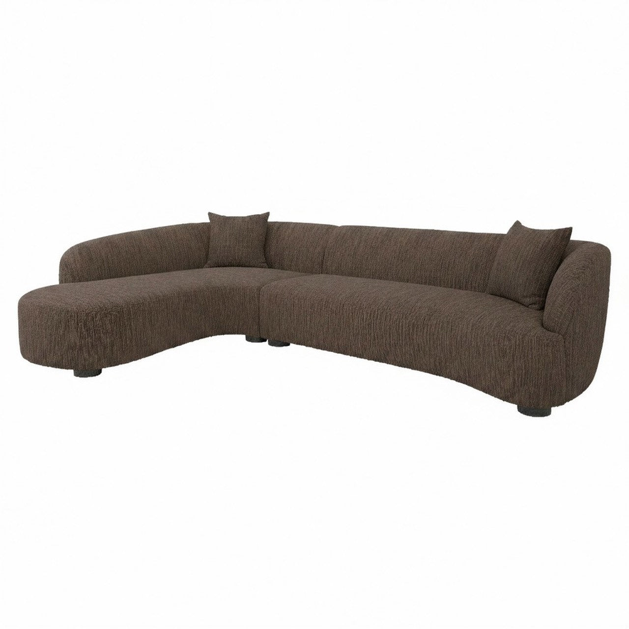 Hoekbank Pandora - Brown chunky - Lounge links