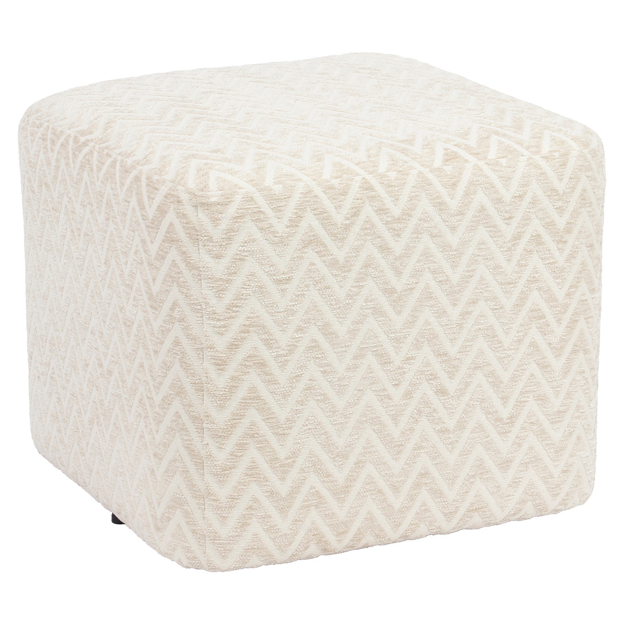 Poef Ciela - Beige chevron