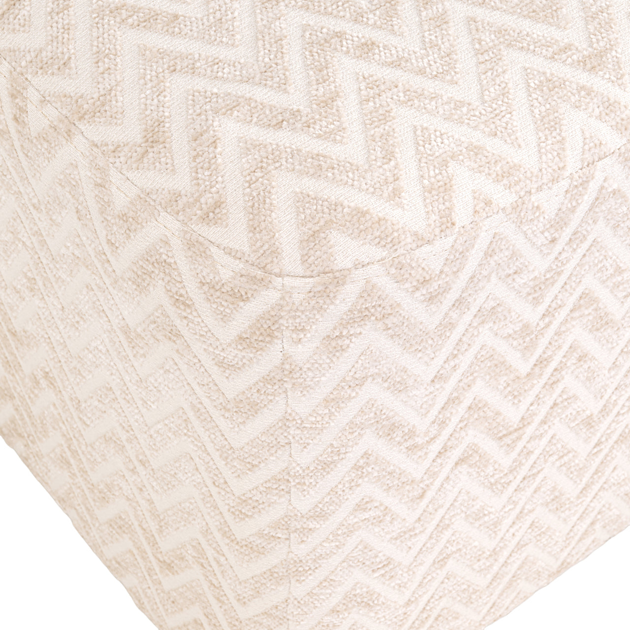 Poef Ciela - Beige chevron