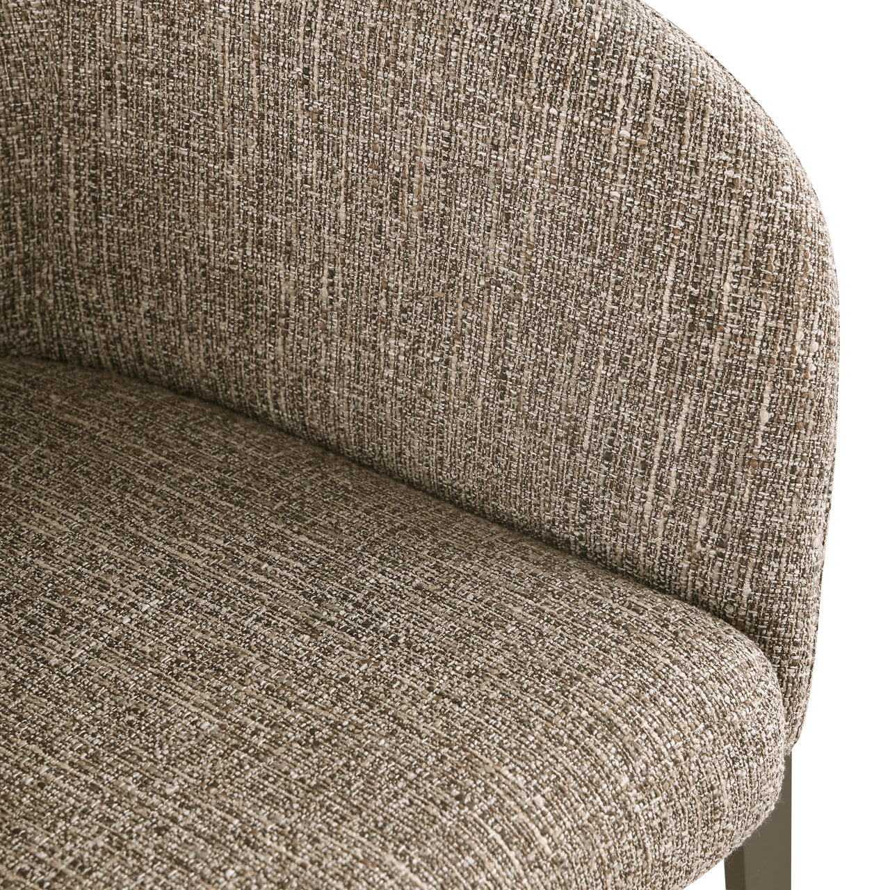 Eetkamerstoel Kenzi - Brown tweed