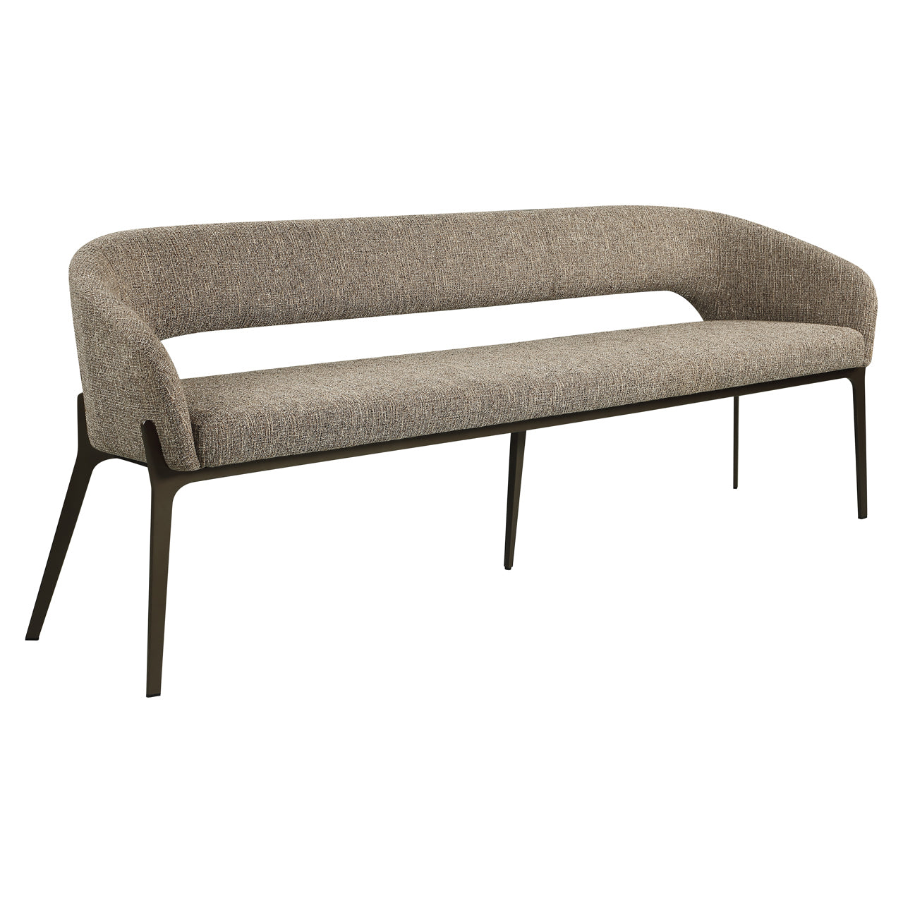 Eetkamerbank Kenzi - Brown tweed