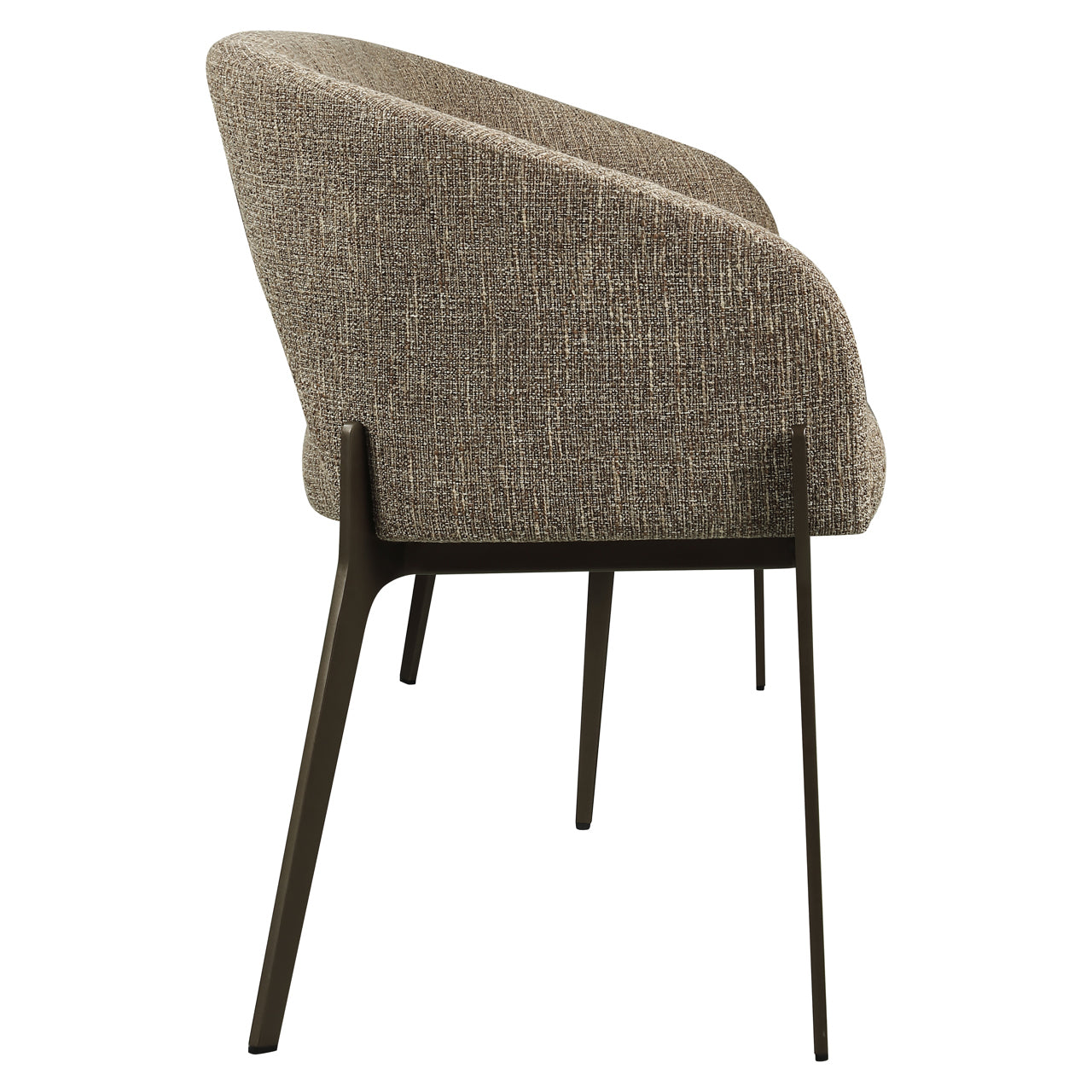 Eetkamerbank Kenzi - Brown tweed