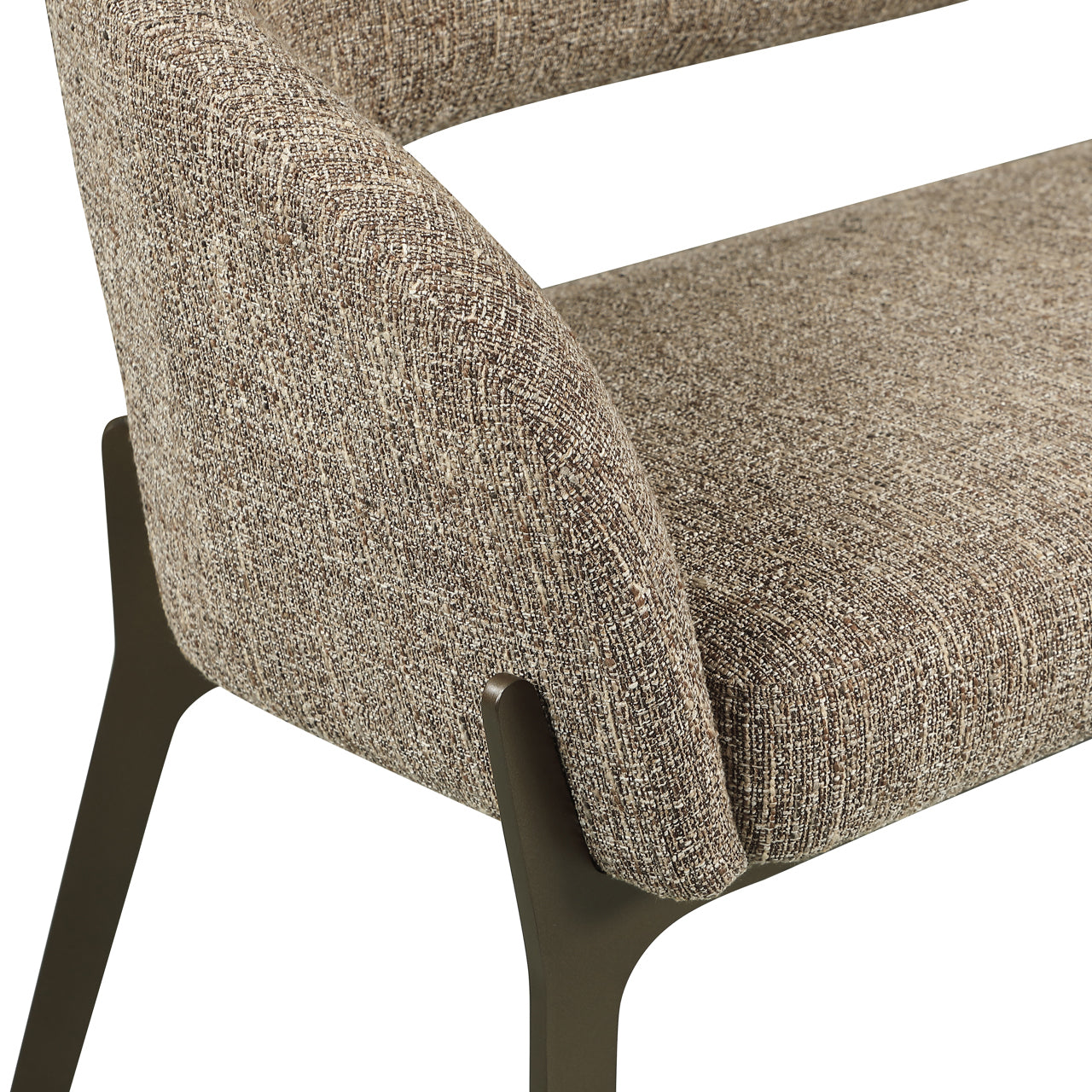 Eetkamerbank Kenzi - Brown tweed