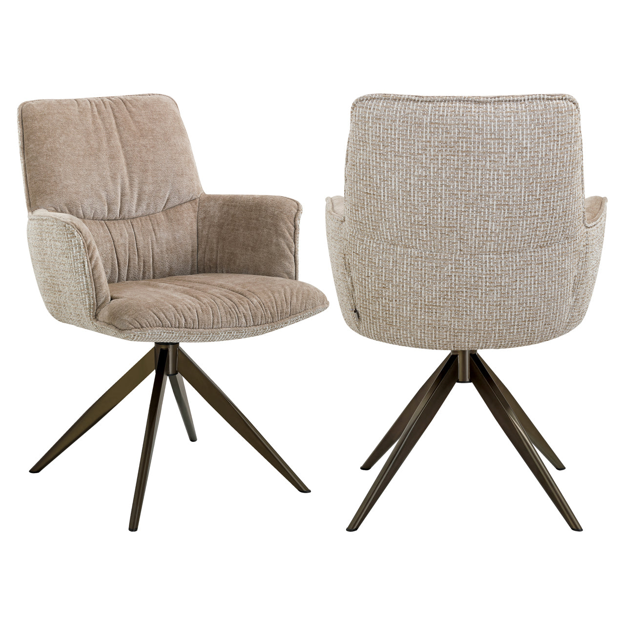 Eetkamerstoel Chase - Cream blockweave