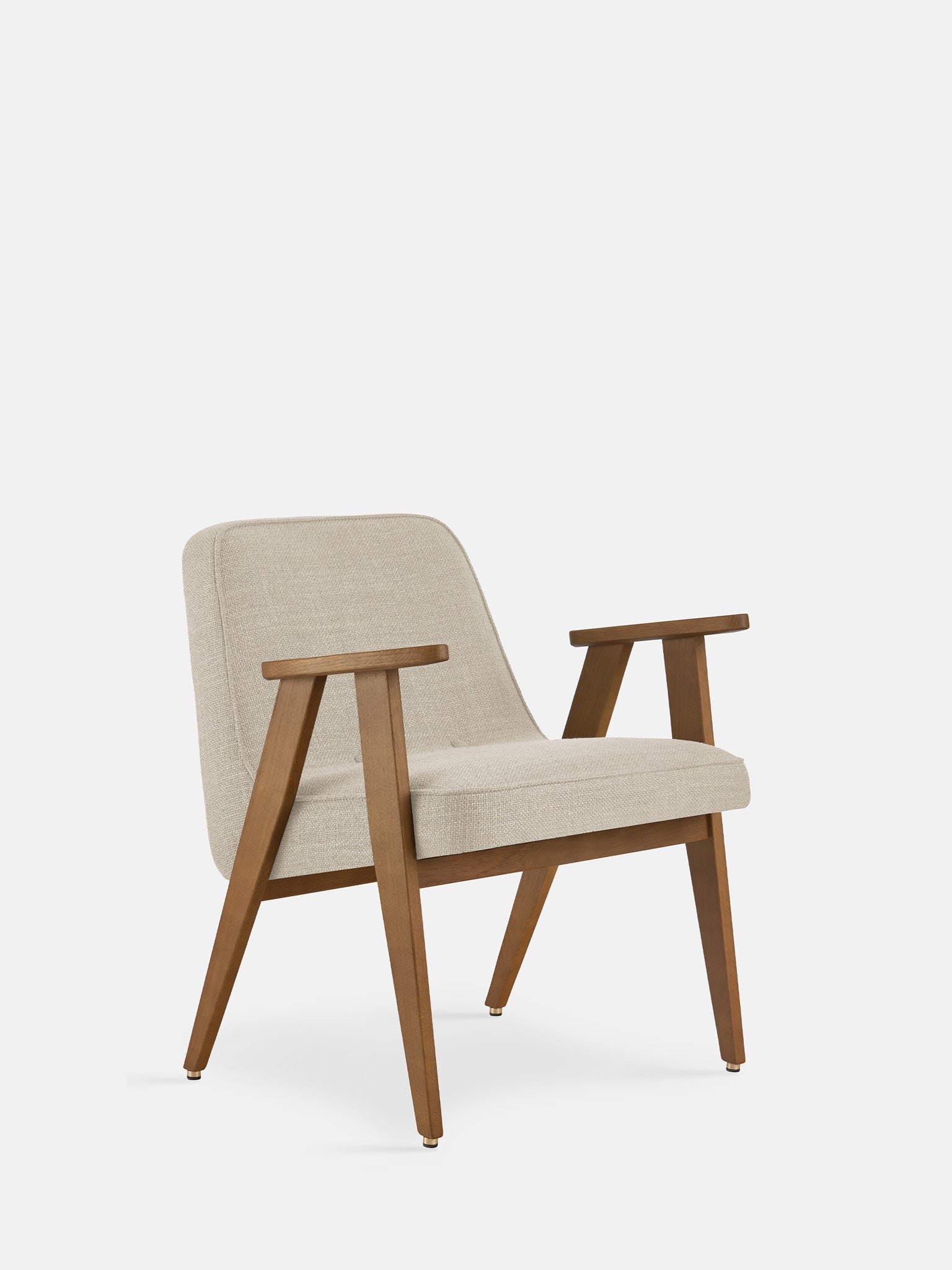 Fauteuil 366 Coco Crème Donker Hout