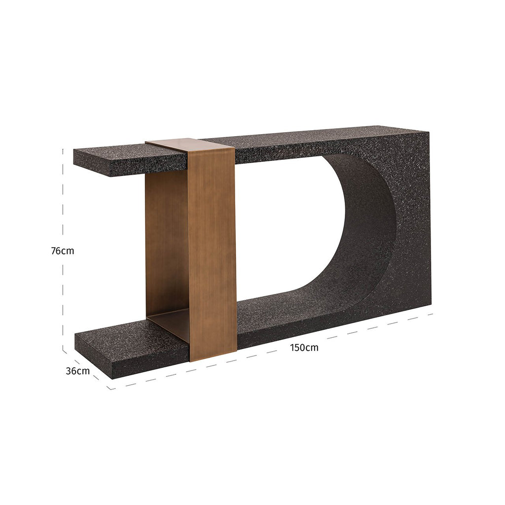 Wandtafel Bazel (Black/gold)