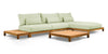 Loungeset Portofino Chaise Longue - Teak - Matt White - Soft Green