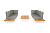 Loungeset Nardo Ibiza Style - Teak - Matt White - Antraciet