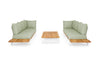 Loungeset Nardo Ibiza Style - Teak - Matt White - Soft Green