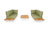 Loungeset Nardo Ibiza Style - Teak - Matt White - Forest Green