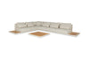 Loungeset Kota large - Teak - Camel Sand - Natural Gravel