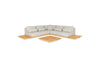 Loungeset Aspen small - Teak - Light Taupe