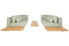 Loungeset Aspen Ibiza Style small - Teak - Soft Green