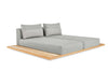 Chaise Longue set Aspen - Teak - Soft Grey