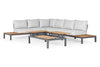 Loungeset Memphis large - Teak - Royal Grey - Soft Grey