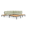 Loungeset Memphis small - Teak - Royal Grey - Soft Green
