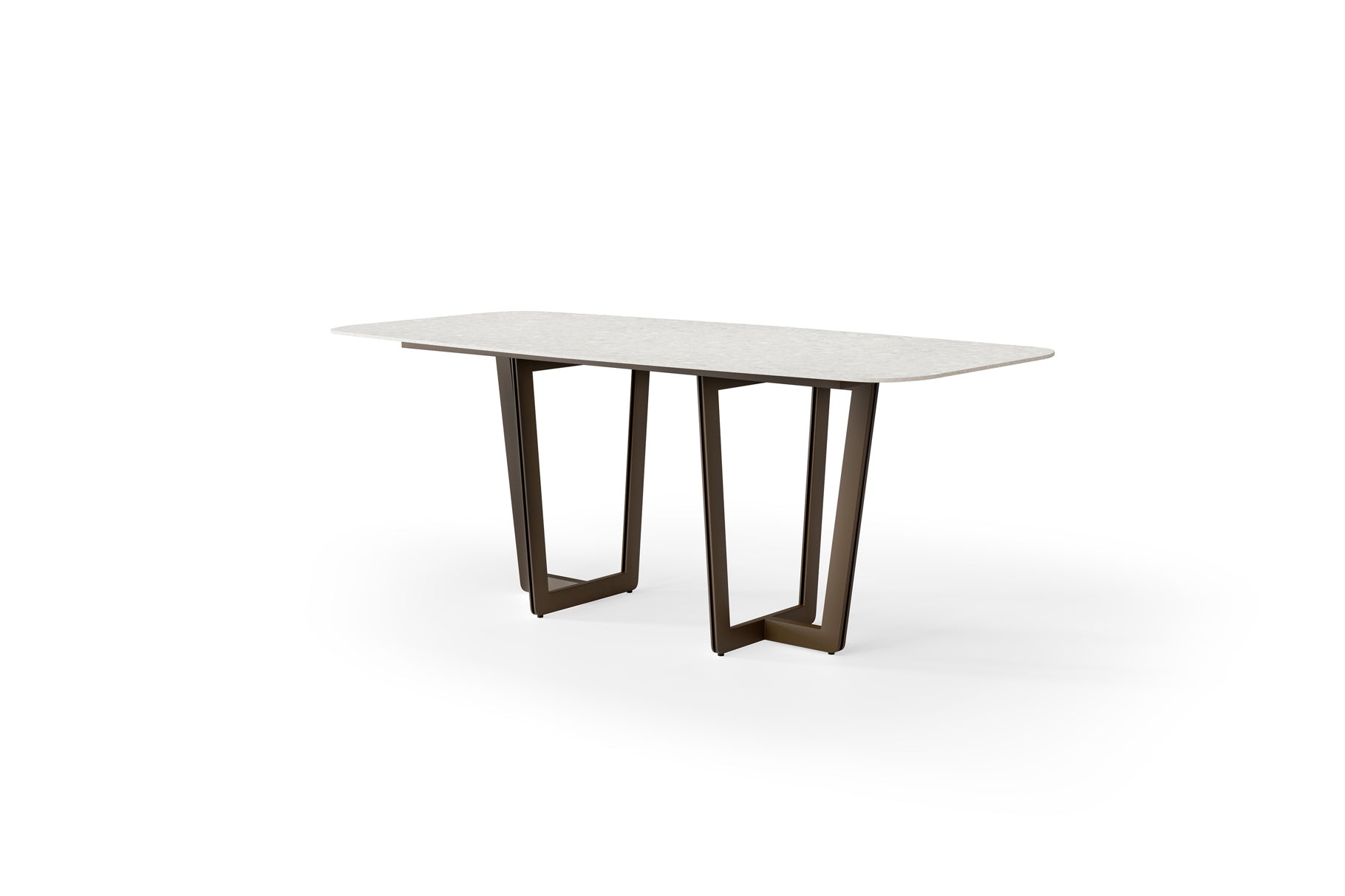 Eettafel Palermo - High dining - 240x116 - Brons - Neolith terrazzo light taupe