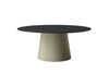 Tuintafel Sorolo - Low dining - Ø160 - Champagne - Neolith black