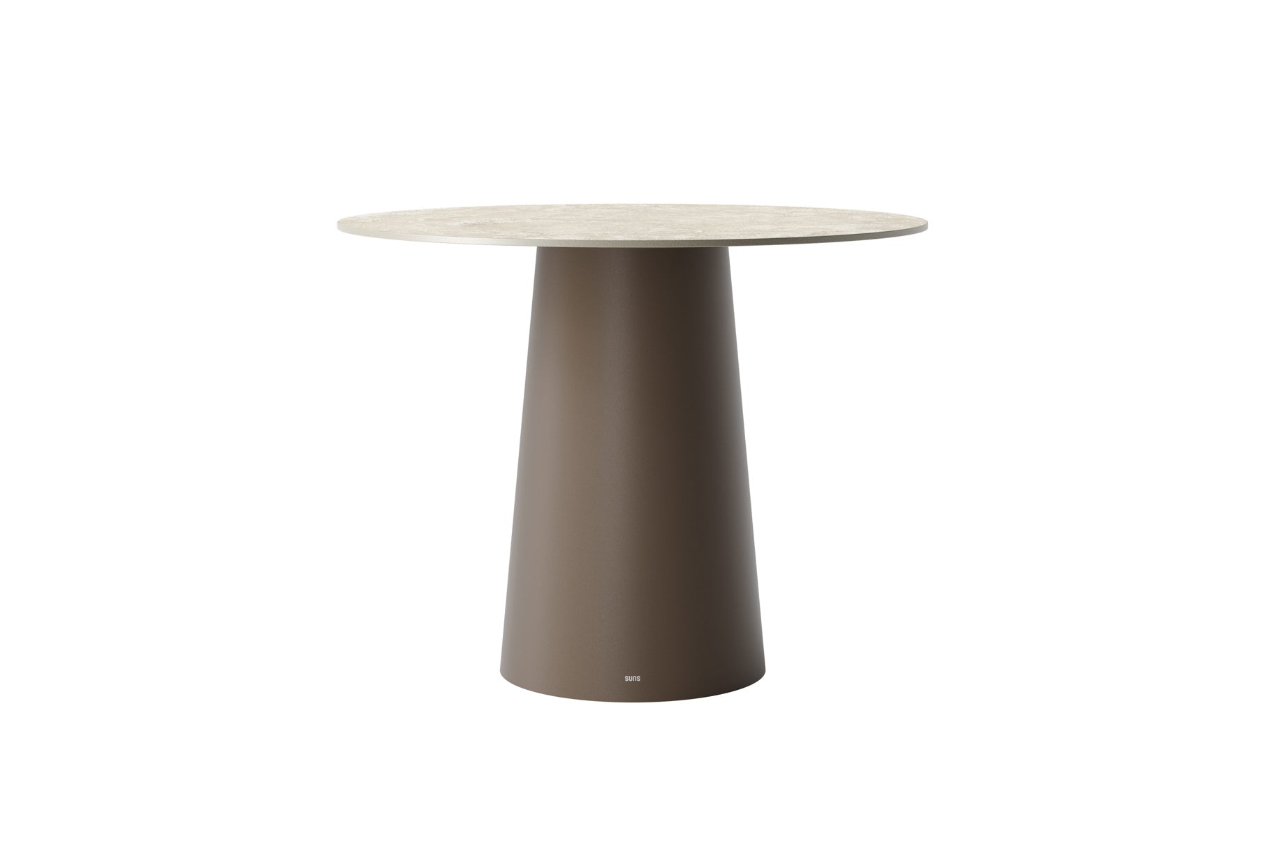 Tuintafel Sorolo - High dining - Ø120 - Brons - Neolith stone grey