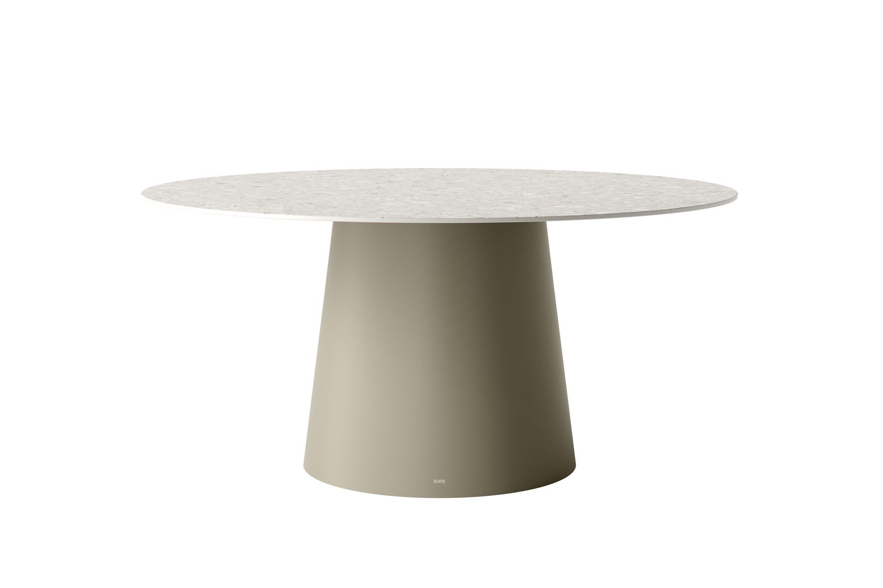 Tuintafel Sorolo - Ø160 - Champagne - Neolith terrazzo light taupe