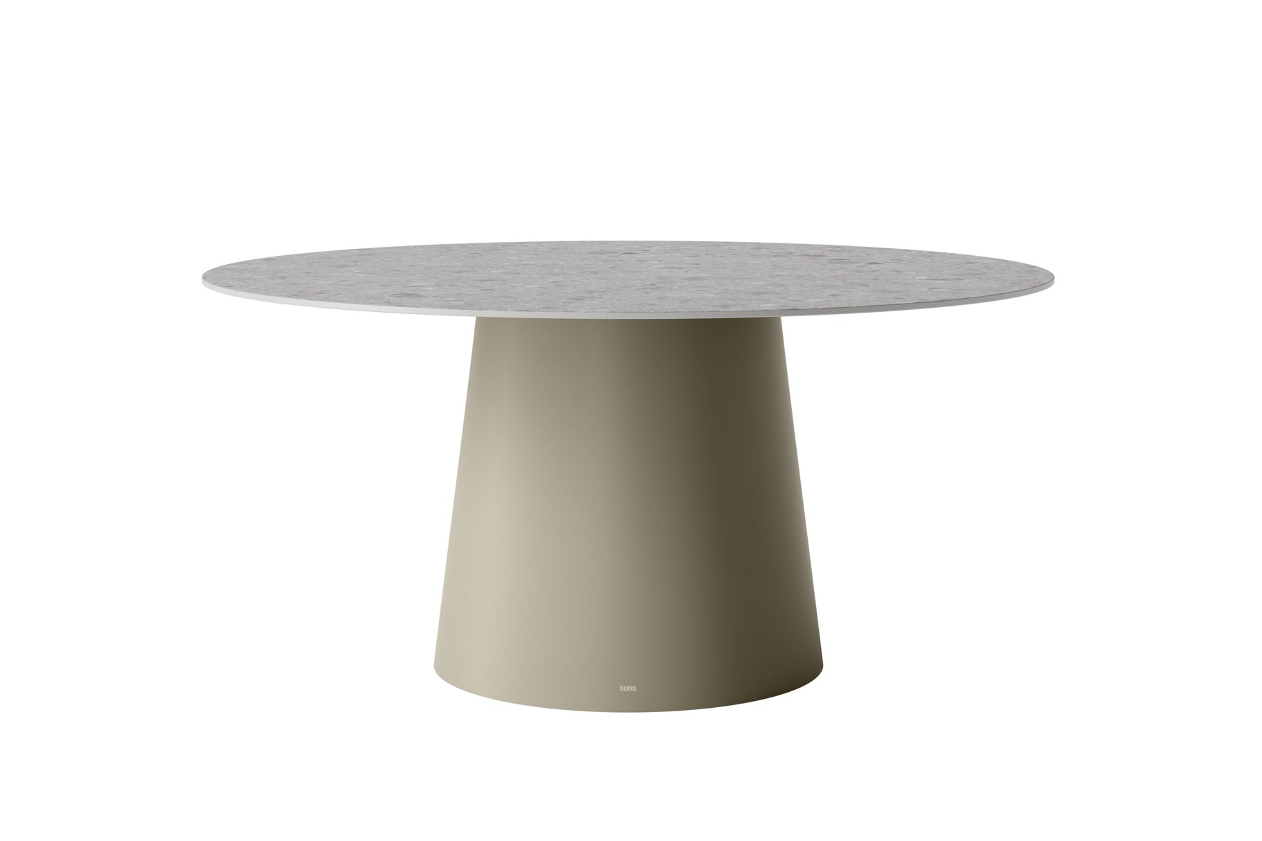 Tuintafel Sorolo - Ø160 - Champagne - Neolith terrazzo light grey