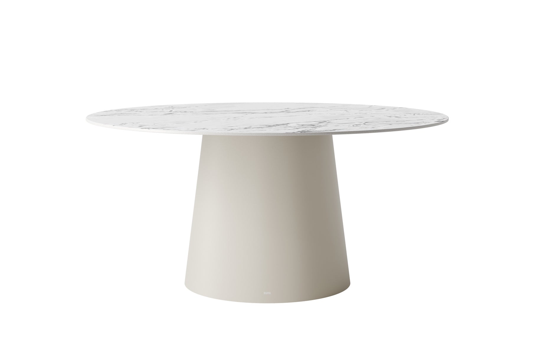 Tuintafel Sorolo - Ø160 - Camel sand - Neolith white