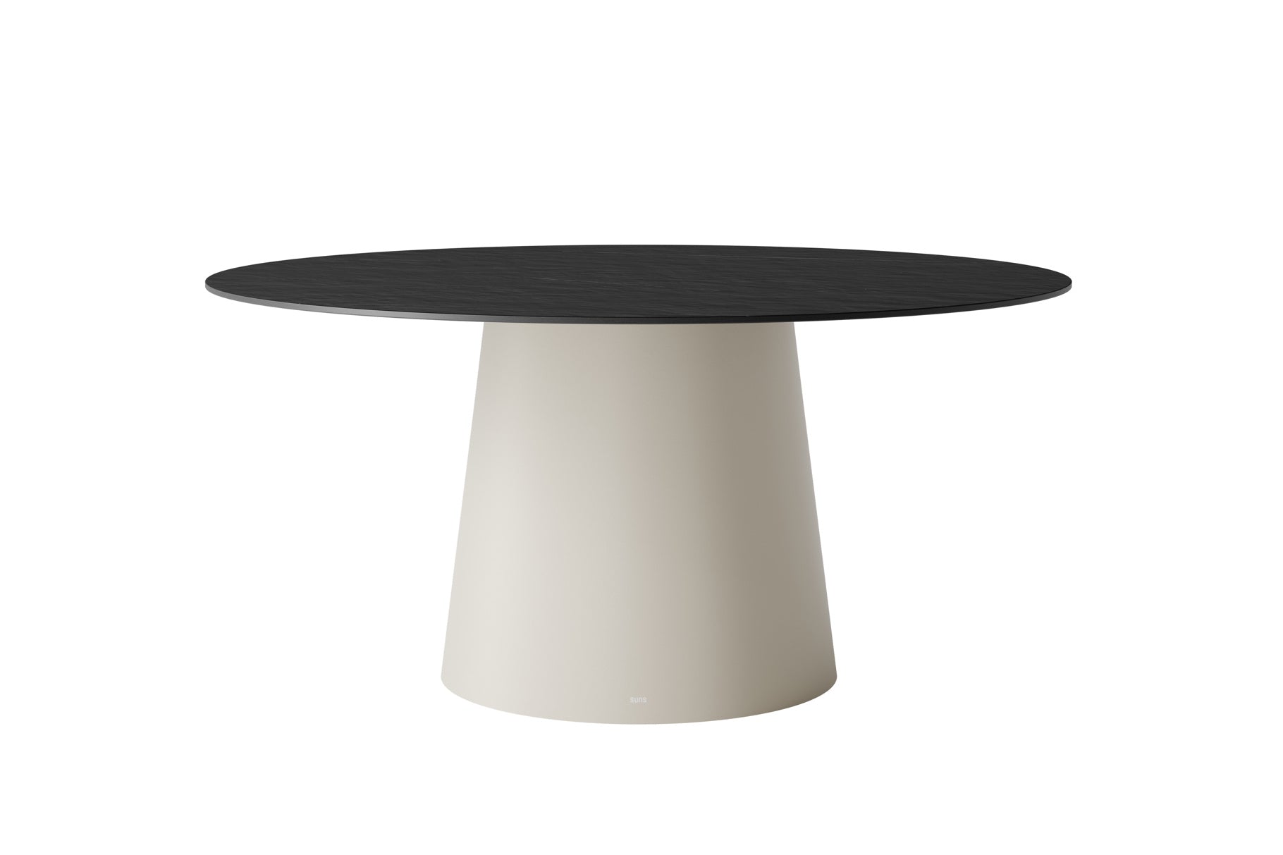 Tuintafel Sorolo - Ø160 - Camel sand - Neoltih black