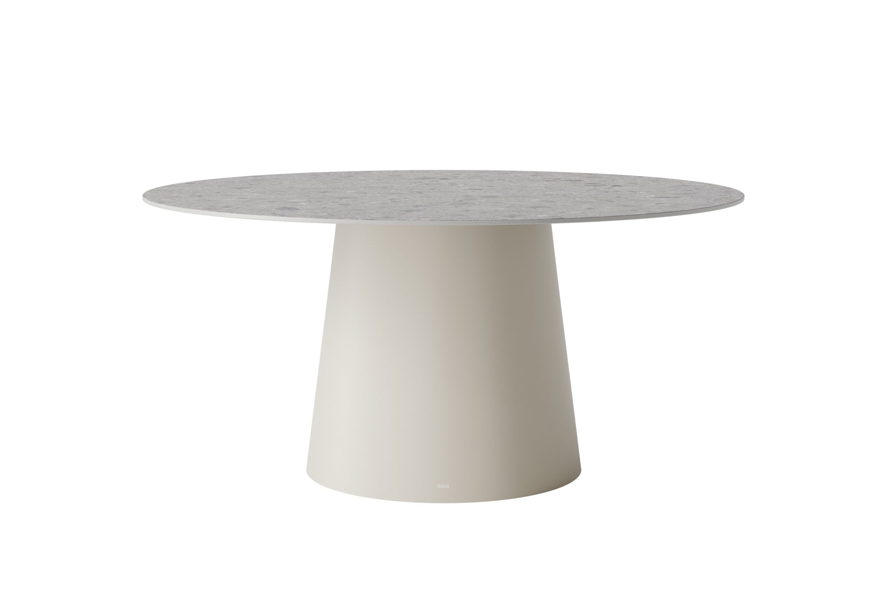 Tuintafel Sorolo - Ø160 - Camel sand - Neolith terrazzo light grey