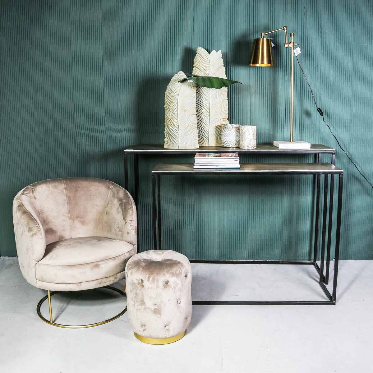 Consoletafel Kae Gold (set van 2)