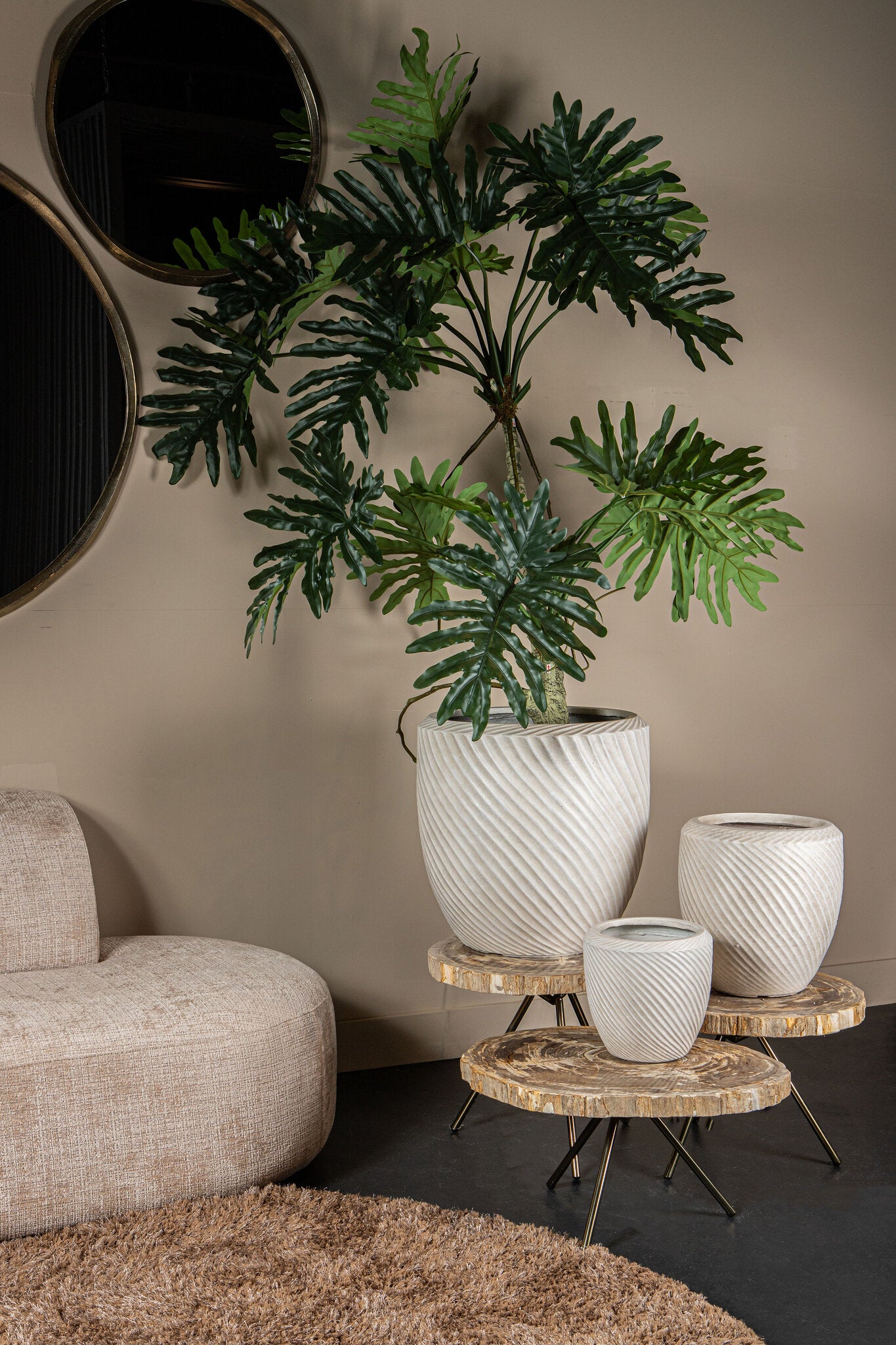 Salontafel Khine - Crème (set van 3)