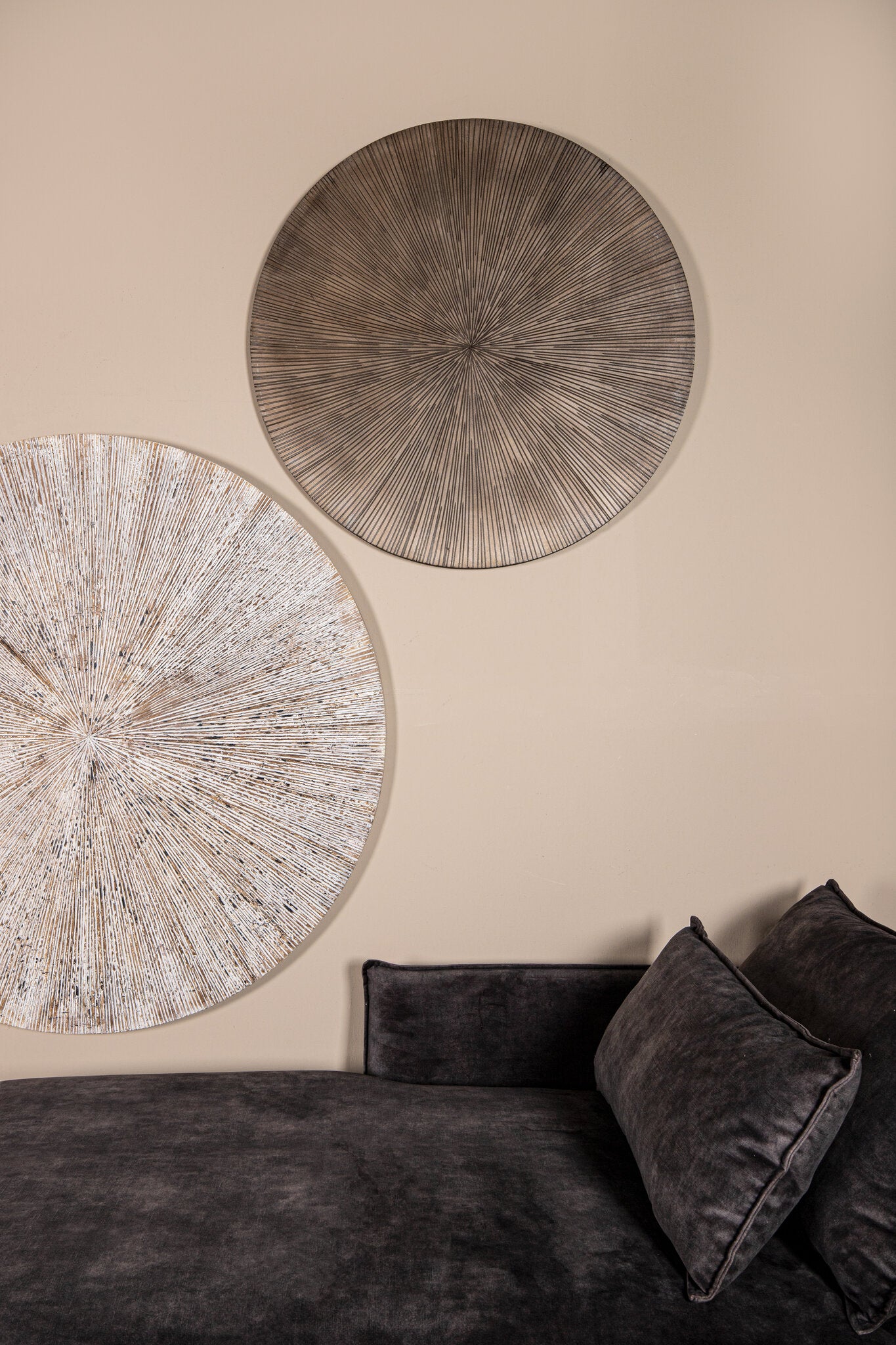 Wanddecoratie Zapp - Wit - Rond - L