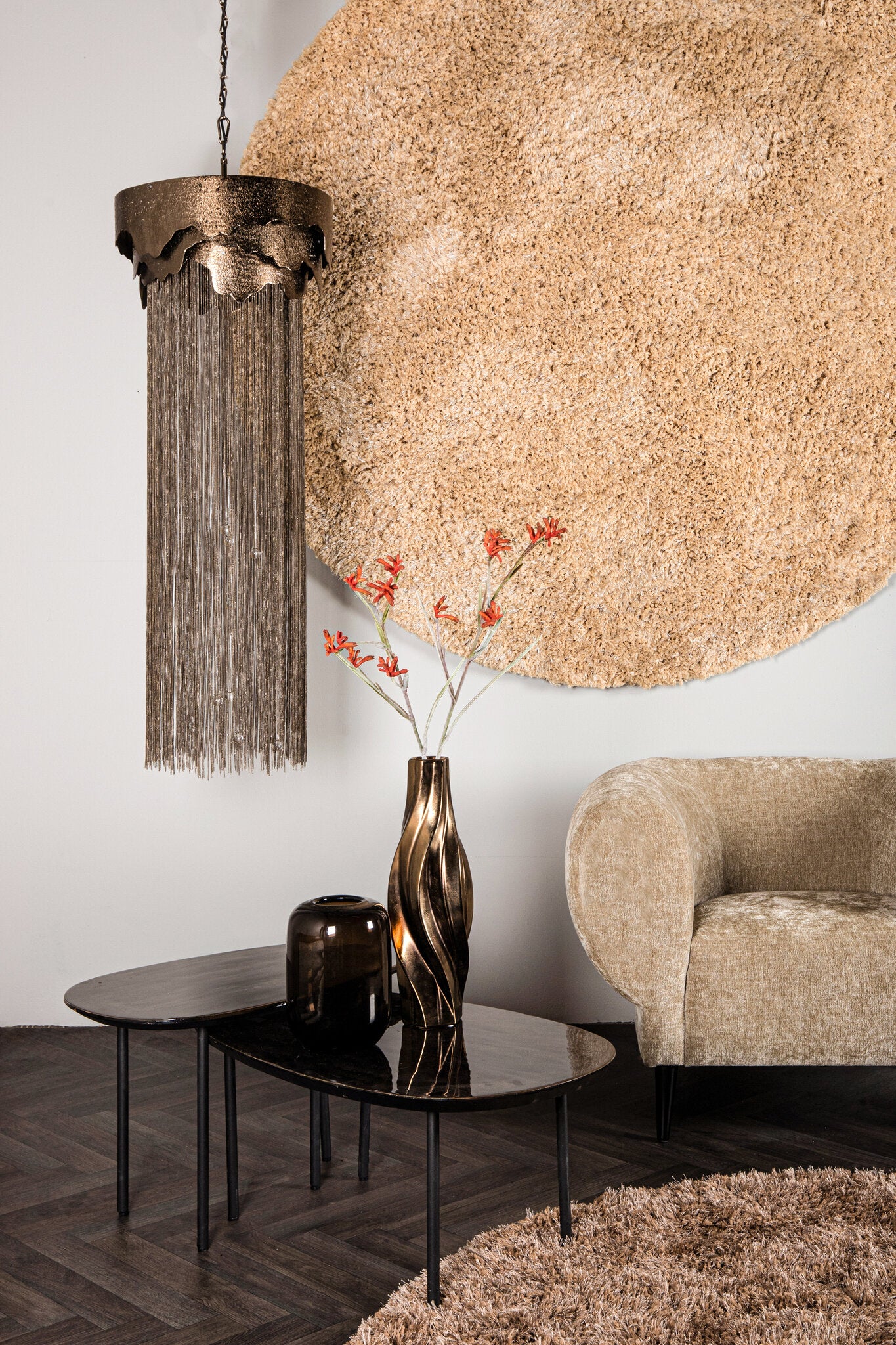 Vloerkleed Jups - Bruin - Rond - S