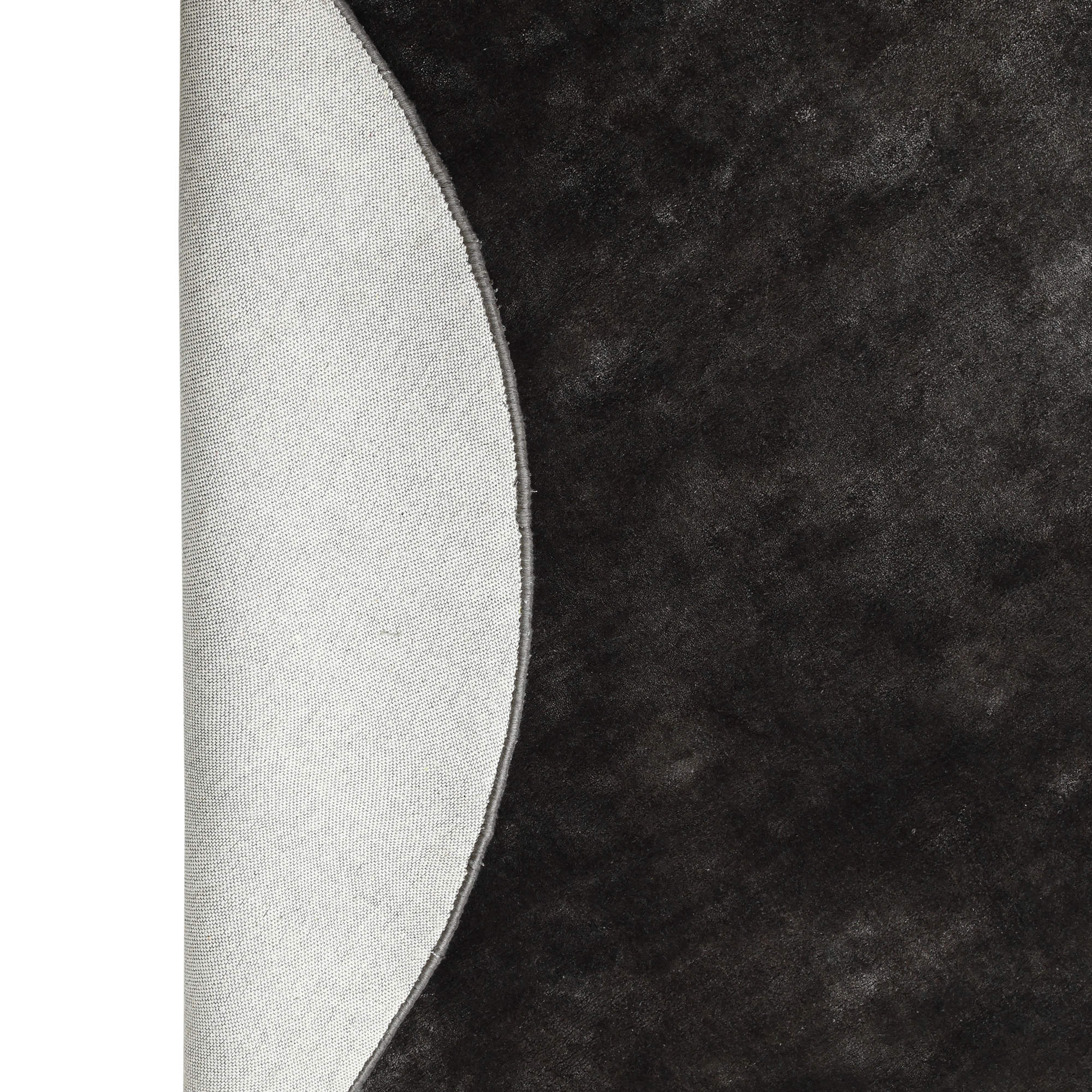 Vloerkleed Flavia - Zwart - Rond