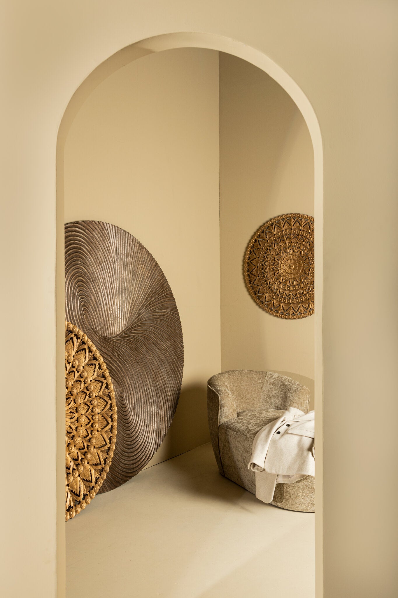 Wanddecoratie Wiktor - Bruin - L