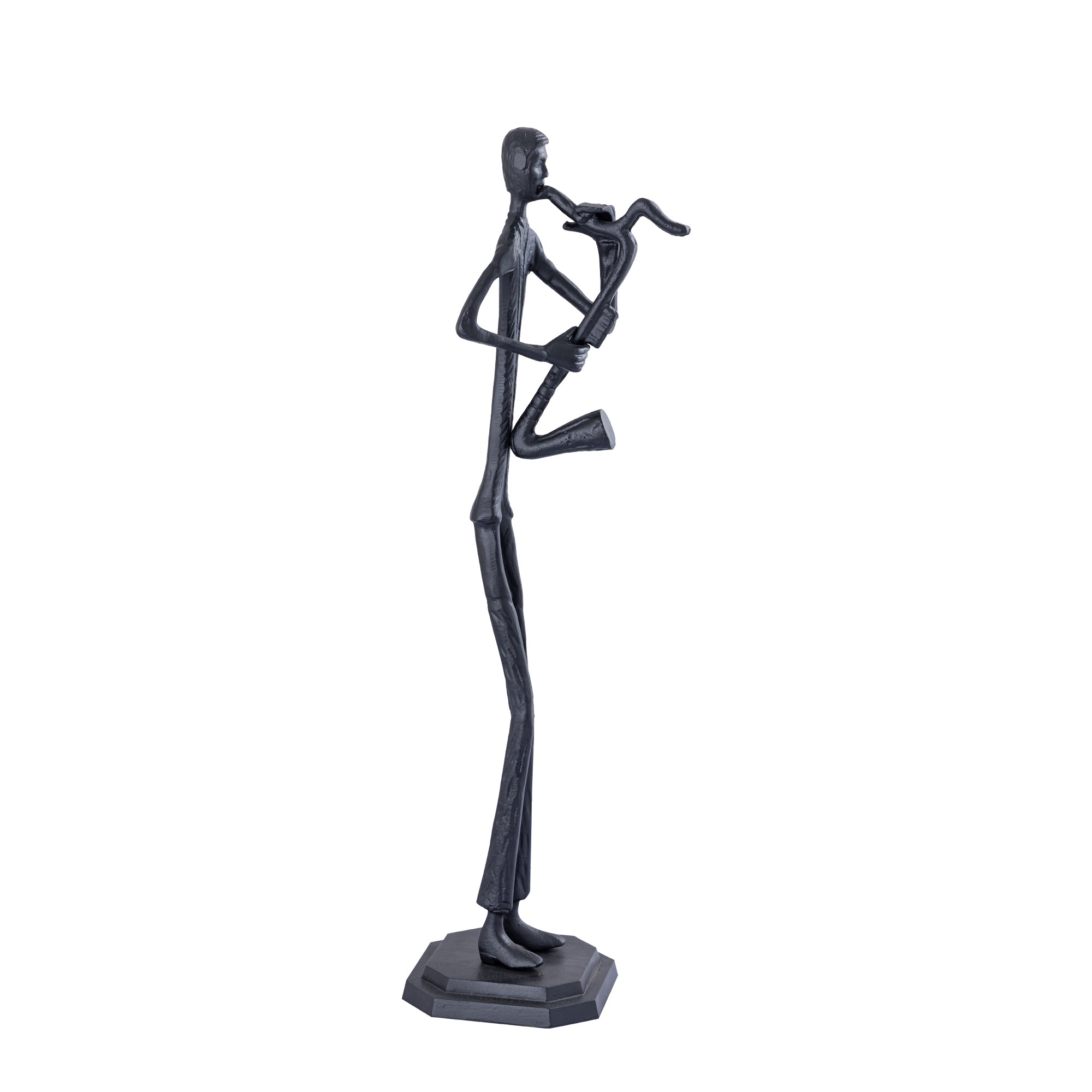 Beeld Kali met saxofoon