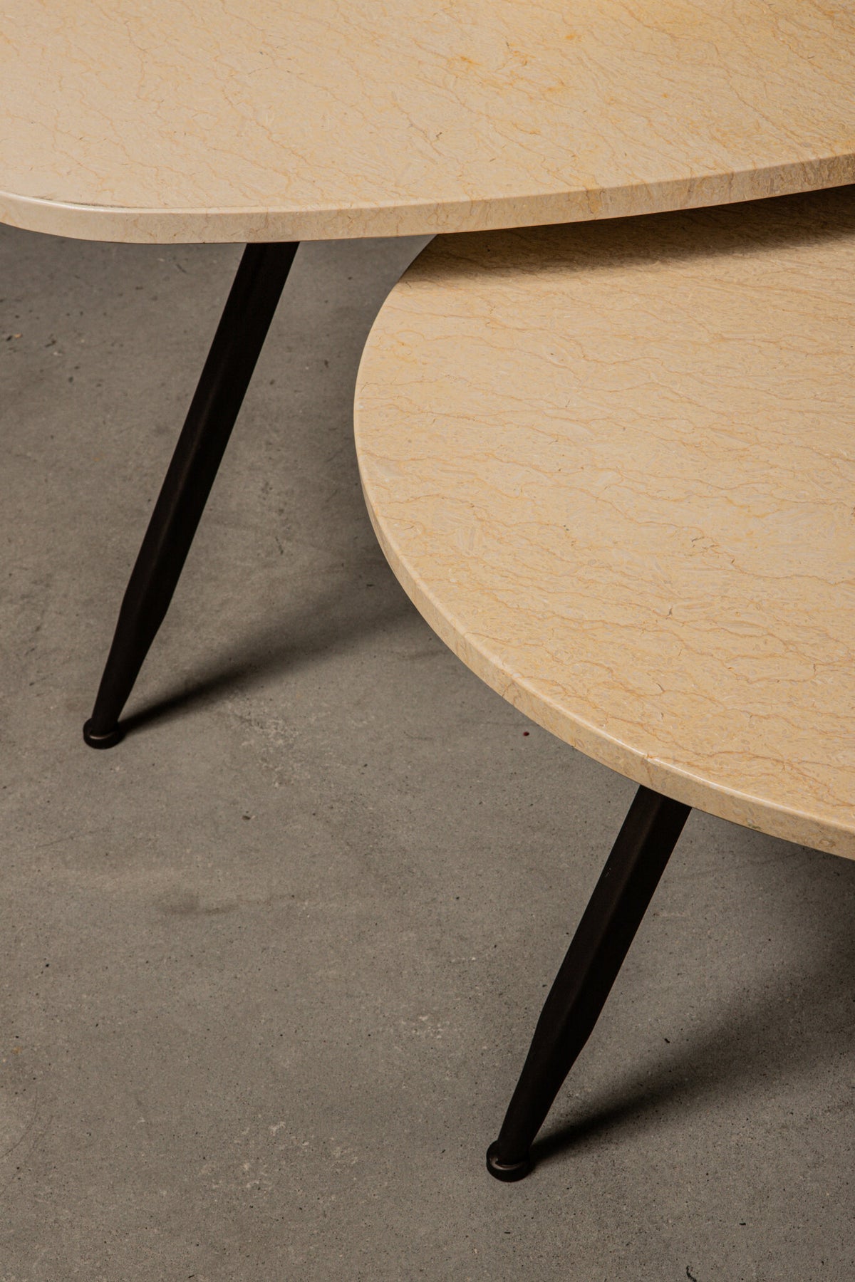 Salontafel Veria - Beige marmer (set van 2)