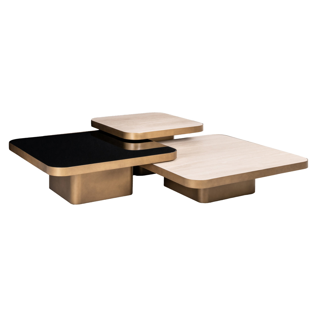Salontafel Cumulus - Beige (set van 3)