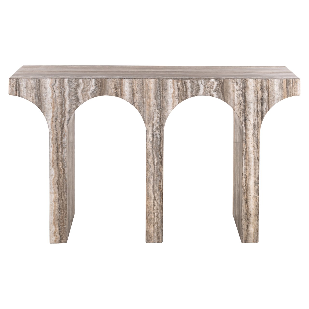 Sidetable Dulce - Grijs faux travertine
