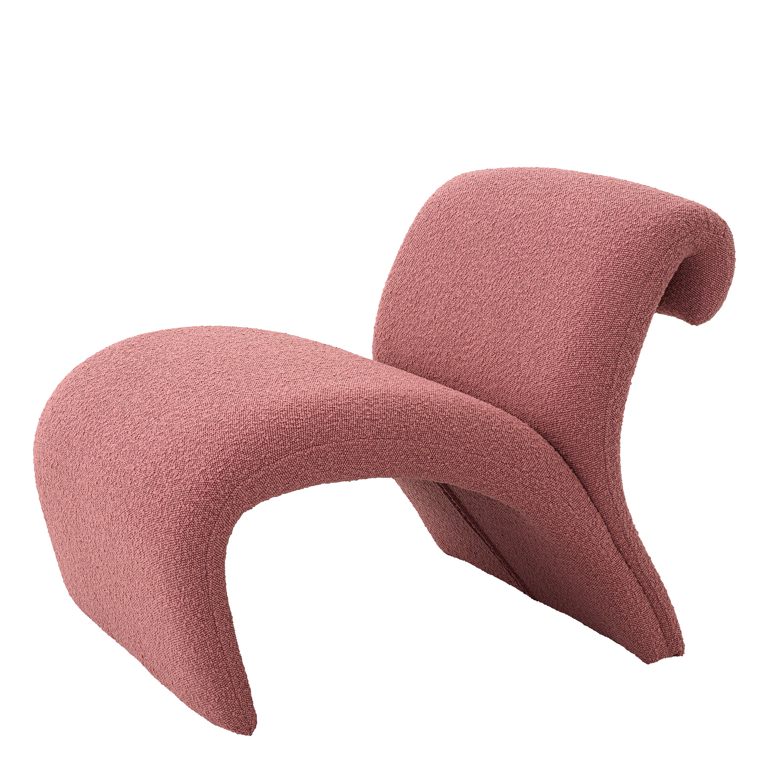 Fauteuil Vignola - Bouclé rose