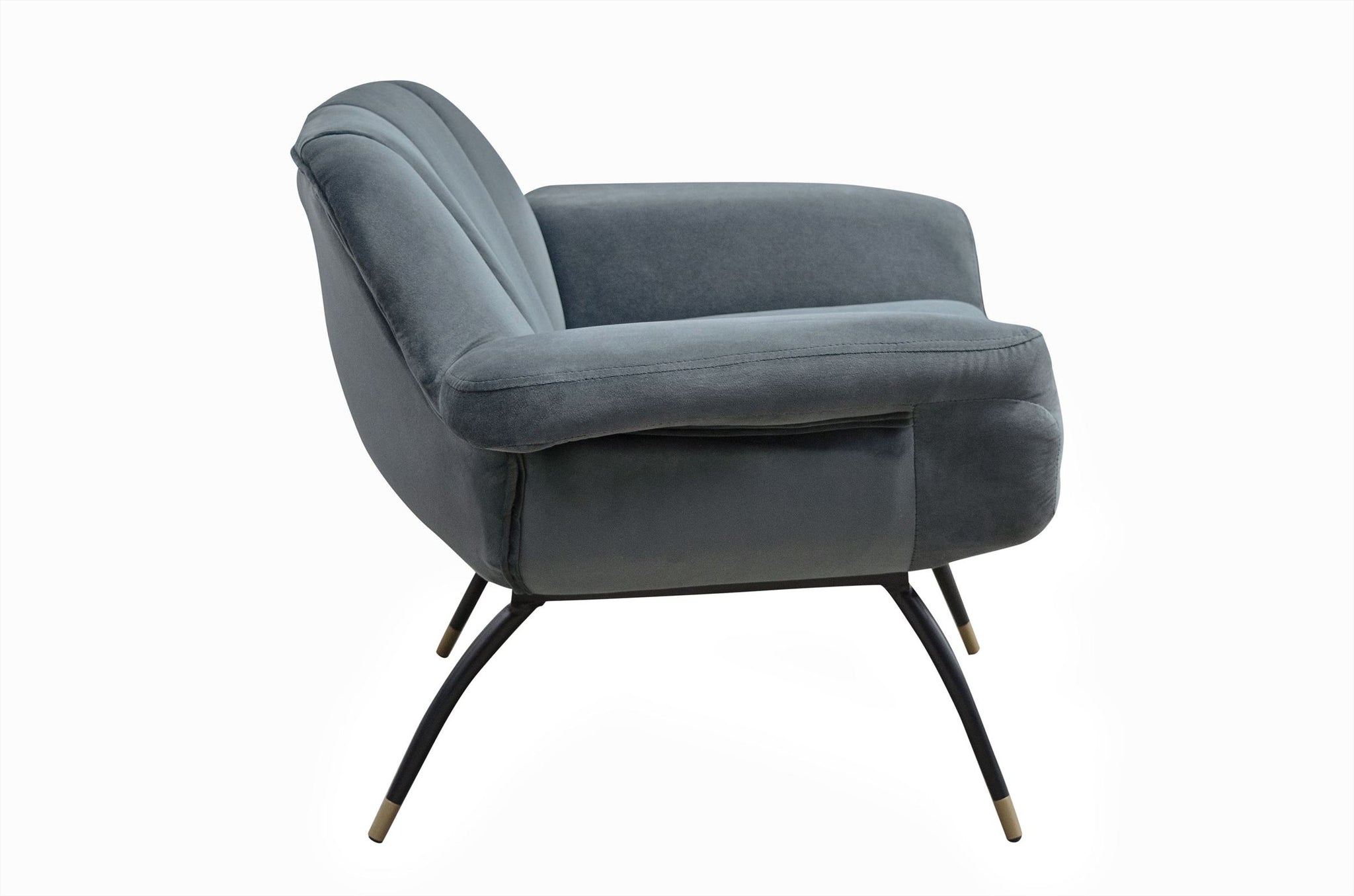 Fauteuil Abbey - Slate velvet