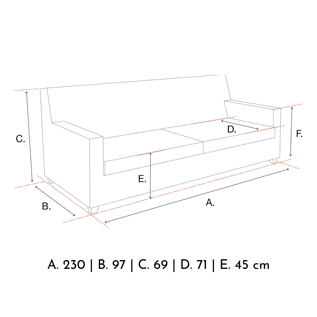 Sofa York - Bouclé cream