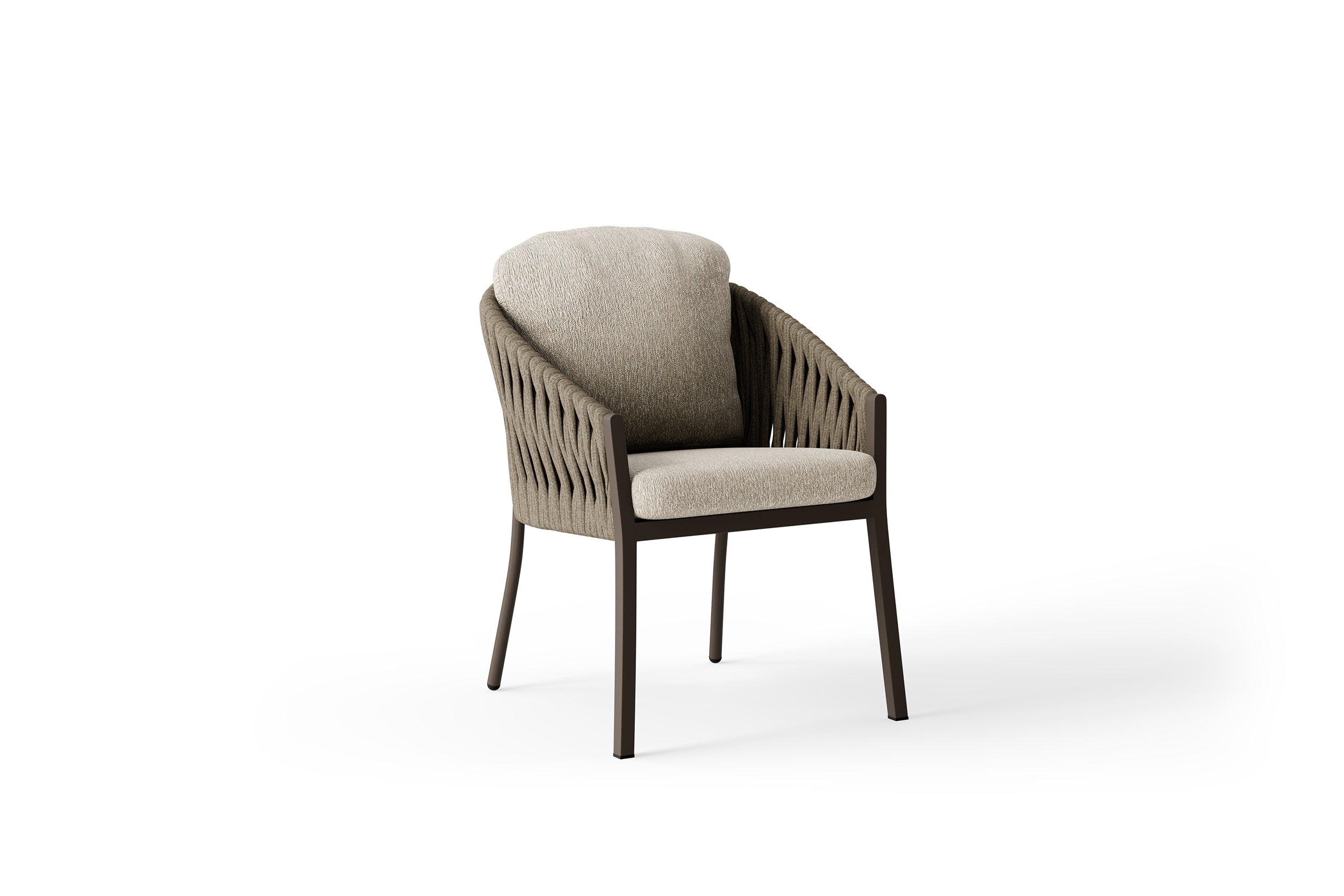 Tuinstoel Avero - Brons - Clouded rope - Pebble desert bouclé