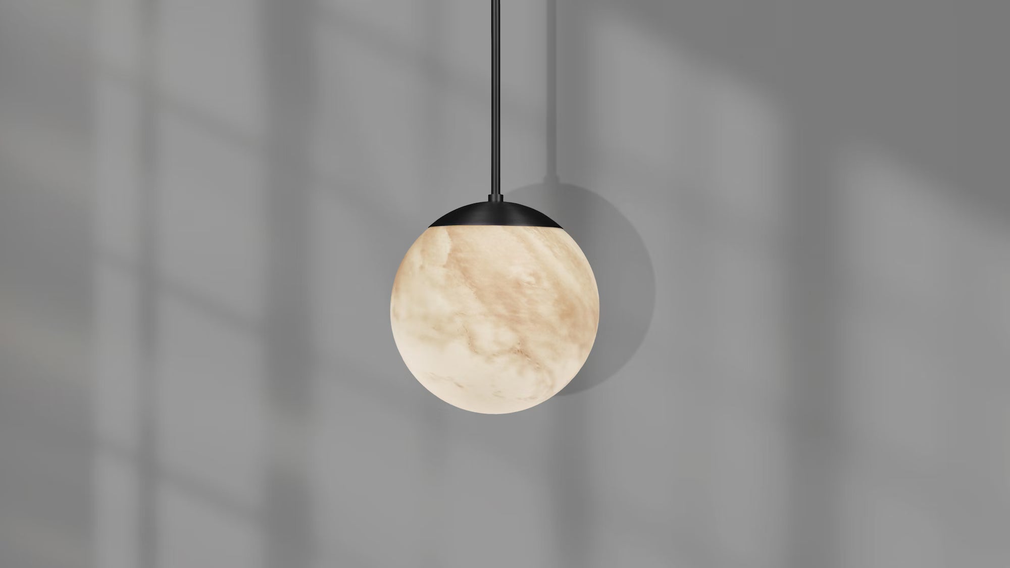 Hanglamp Globe Single - L - Marmer
