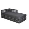 Chaise longue Lincoln links Donkergrijs