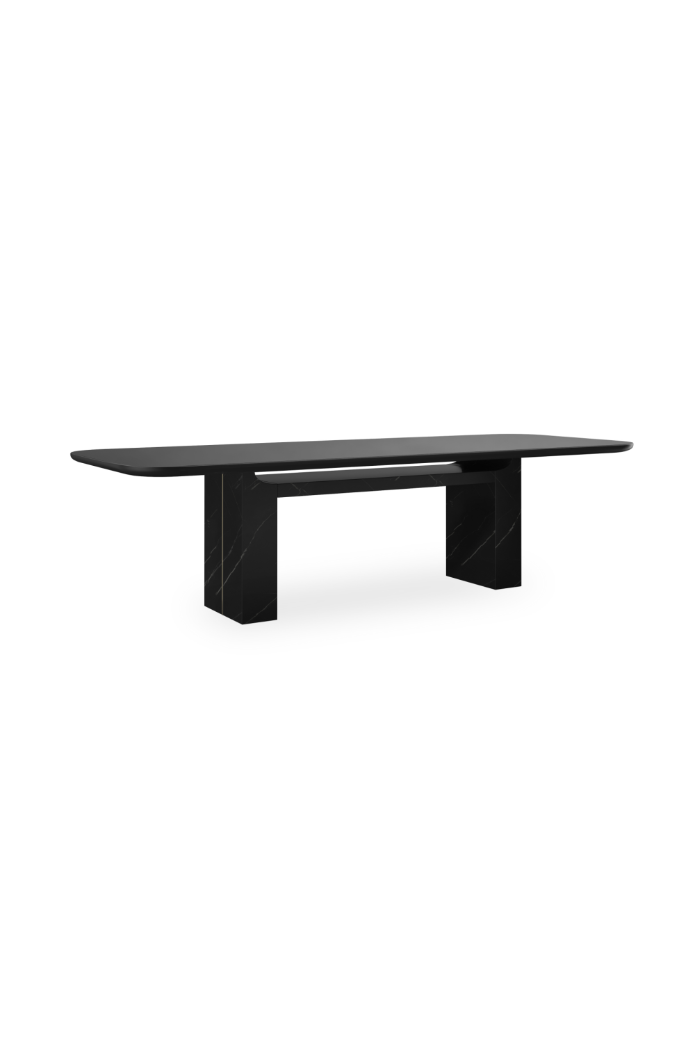 Eettafel Overlap - Black marble