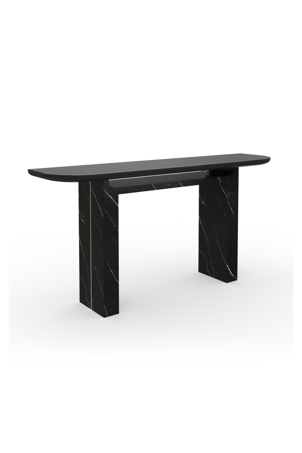 Consoletafel Overlap - Black stone