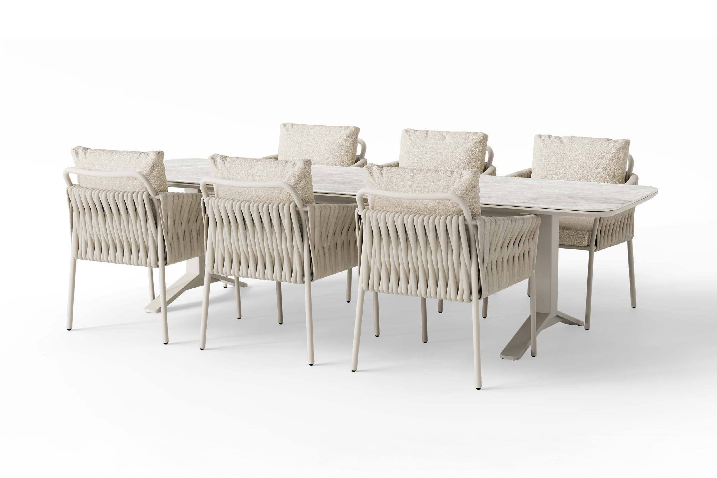 Tuinstoel Fiavè - Camel sand - Misty rope - Beachy bouclé