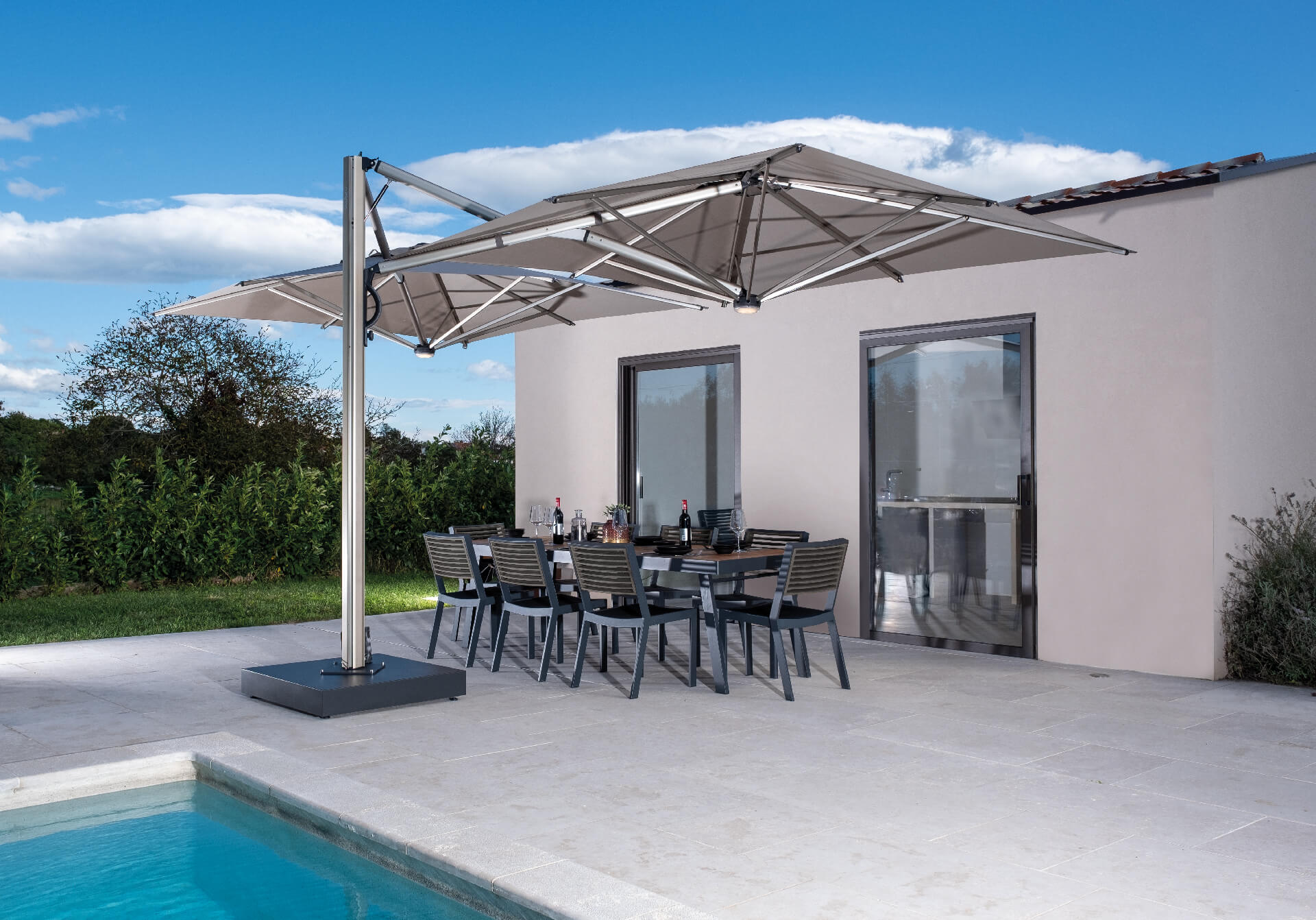 Parasol Dual V 300x600 - Titanium