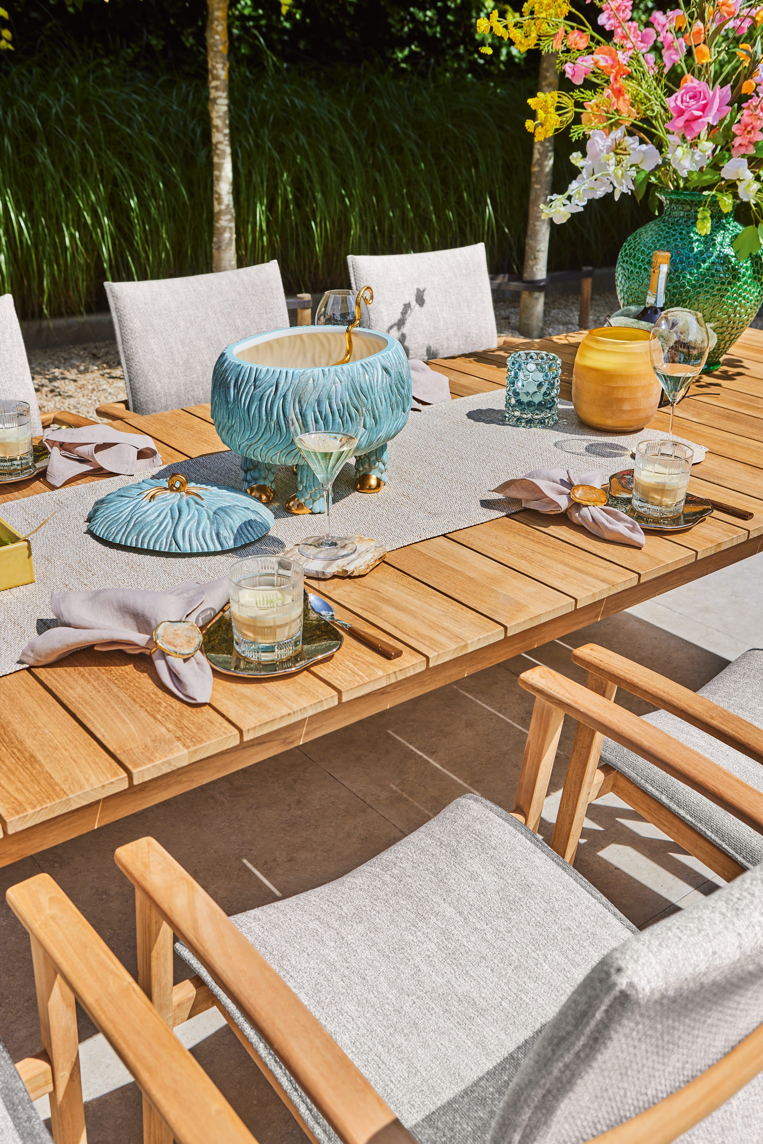 Tuinstoel Florine - Seashell bouclé