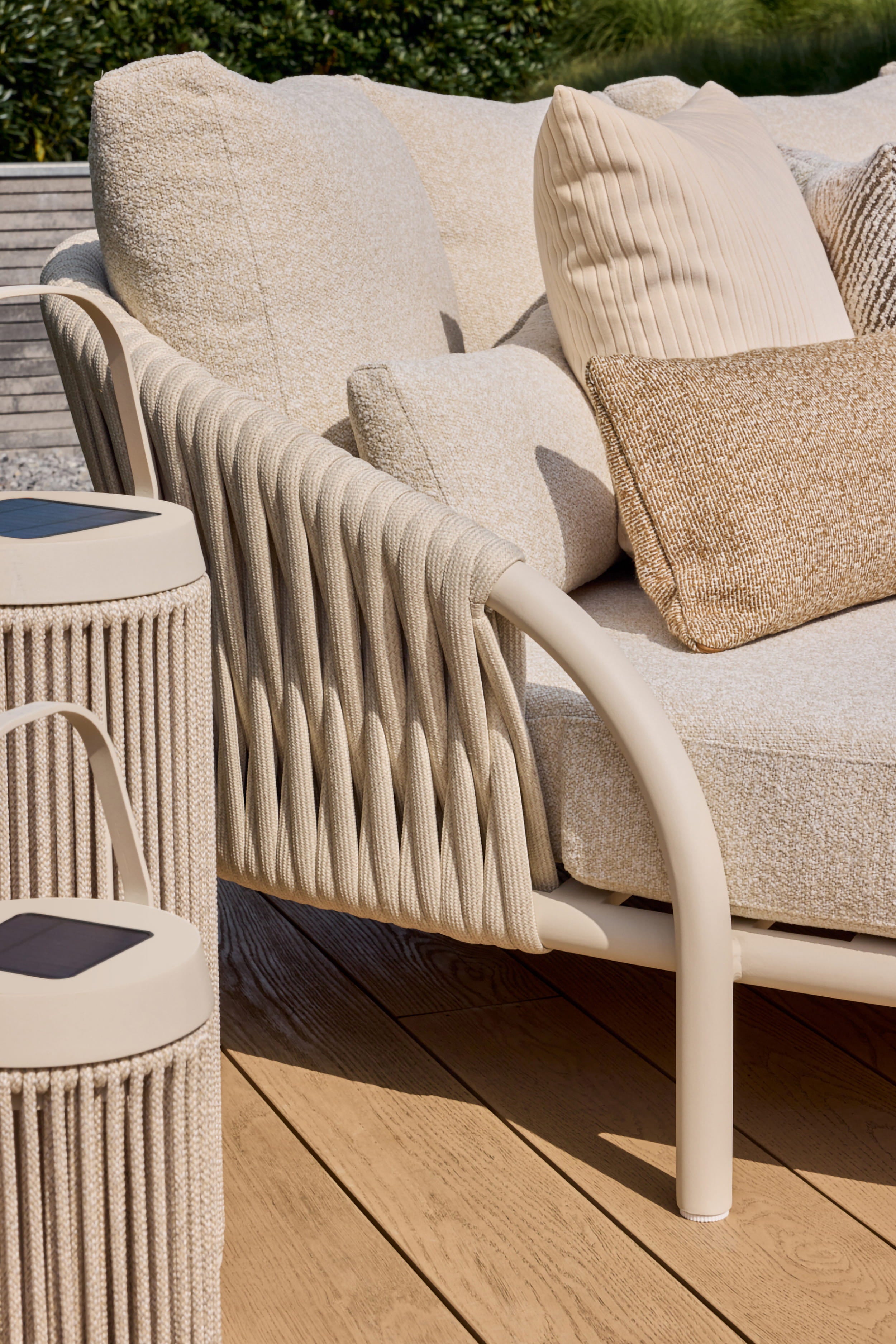 Loungeset Feroli small - Camel sand - Misty rope - Beachy bouclé